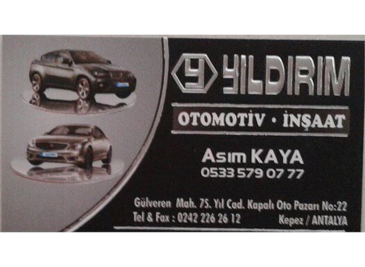 ANTALYA YILDIRIM OTOMOTİV EMLAK İNŞAAT